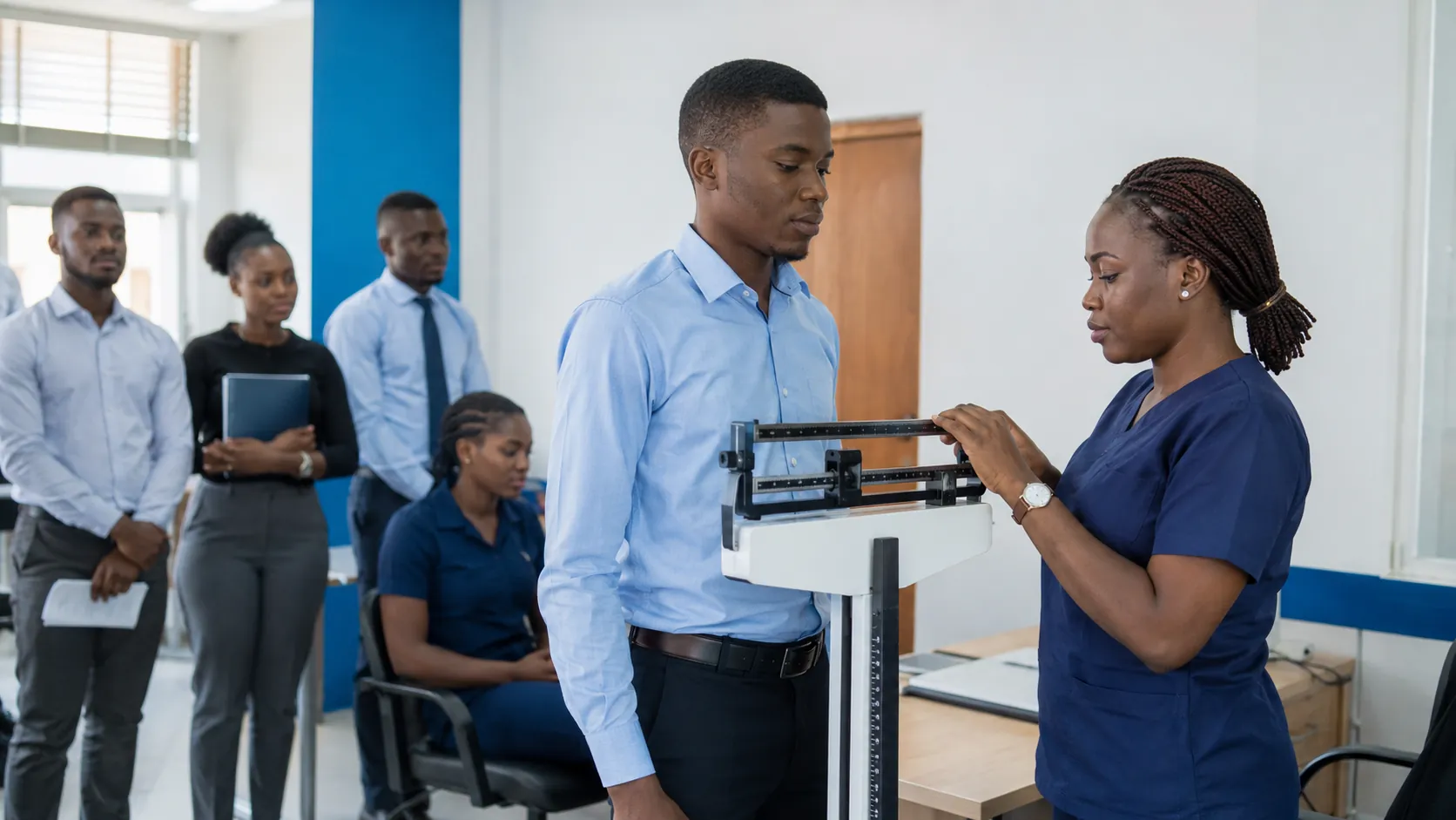 Health screening day at a Lagos workplace